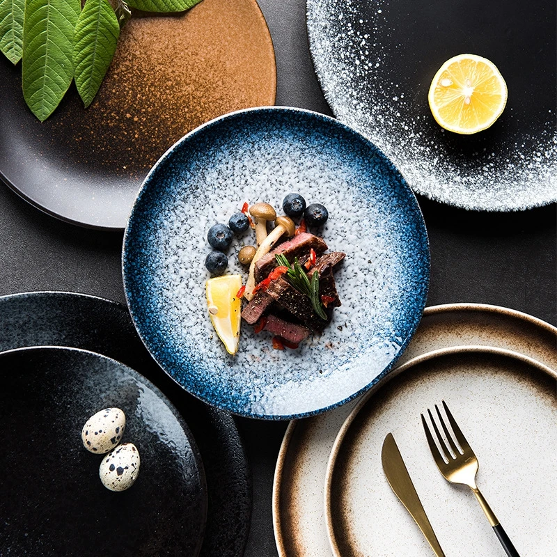Porcelain Tableware Bone China Set Black Dinner Plate Sets Platter, Blue, bright black, black and white, brown, mocha
Porcelain Tableware Bone China Set Black Dinner Plate Sets Platter, Blue, bright black, black and white, brown, mocha