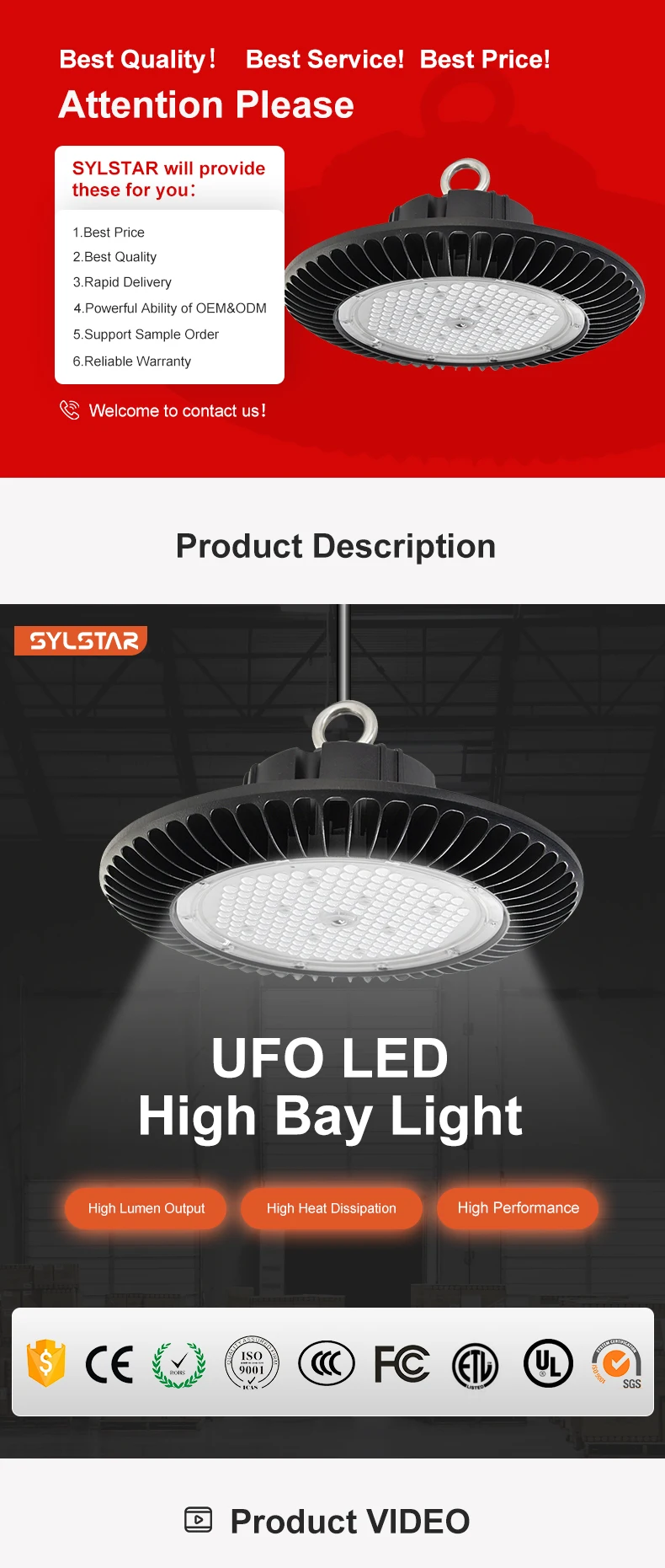 Competitive price IP65 130lm/W 5 years warranty led high bay light 100w 150w 240w luminaire year zigbee for warehouse - ANKUX.COM