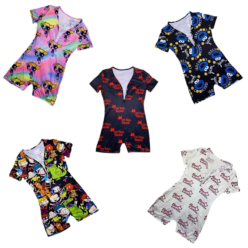 Women Onesie Pajamas Night Wear Sexy Women Plus Size Cookie Monster Adult Onesie Pj Bad Girls summer short sleeves sleepwear
Women Onesie Pajamas Night Wear Sexy Women Plus Size Cookie Monster Adult Onesie Pj Bad Girls summer short sleeves sleepwear