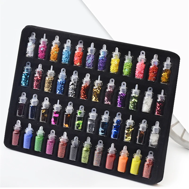 NA058 48 Bottles Mixed Colorful designer nail art foil Sequins Glitter stickers for nails DIY decoration charms
NA058 48 Bottles Mixed Colorful designer nail art foil Sequins Glitter stickers for nails DIY decoration charms