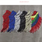 Silk fabric Embroidery Large Angel Wings Sequins Patches iron on for clothing