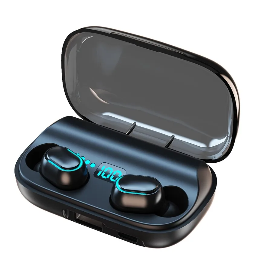 T11 TWS Wireless Earphones Noise Cancelling Headphones Wireless 9D Stereo Headset with LED 1800mAh Power Bank earbuds
T11 TWS Wireless Earphones Noise Cancelling Headphones Wireless 9D Stereo Headset with LED 1800mAh Power Bank earbuds