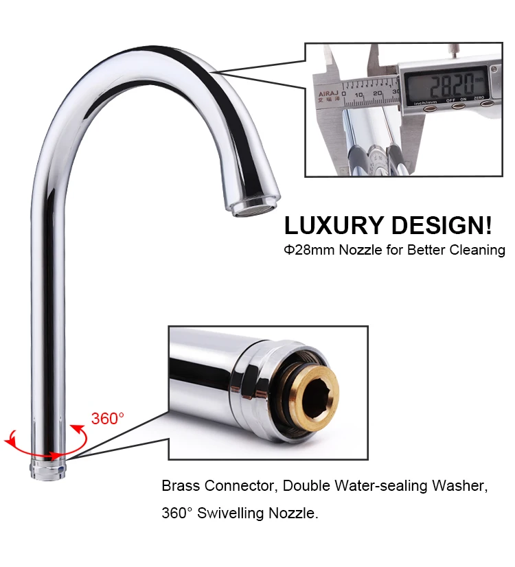 GuangDong Manufacture Deck Mounted  Single Handle Gooseneck Basin Taps Best Single Handle Kitchen Faucet