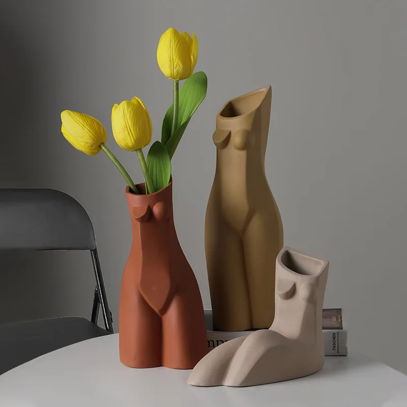 Nordic Creative Body Vase Ornament Living Room Desktop Art Decoration Body Vase Ceramic Vase For Home Decor
Nordic Creative Body Vase Ornament Living Room Desktop Art Decoration Body Vase Ceramic Vase For Home Decor