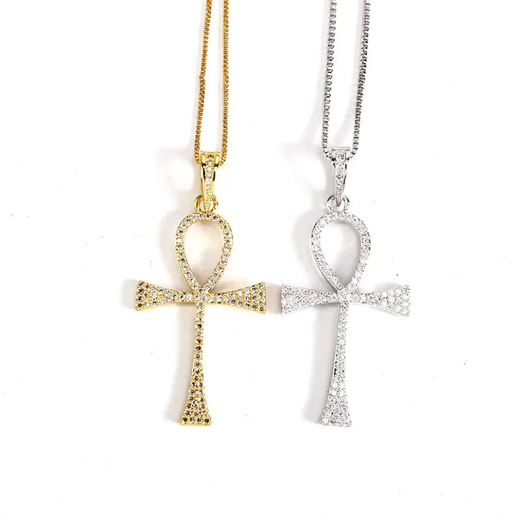 NZ1093 CZ micro pave Elegant Ankh Cross Chain necklace, Gold Ankh Cross Pendant Necklace
NZ1093 CZ micro pave Elegant Ankh Cross Chain necklace, Gold Ankh Cross Pendant Necklace