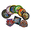Custom badges style high density embroidered letters 3D embroidery patch for clothing bags hats caps