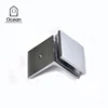 brass 90 Degree Square Frameless Glass Clamp Connector/Shower Door Fixed Panel/Glass-to-Glass Corner Clamp