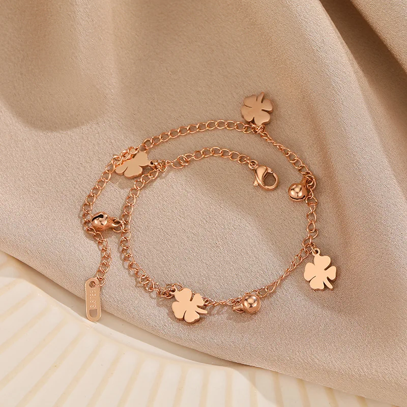 Korean Simple Sexy Titanium Steel Anklet Women Double Chain 18K Gold Plated Butterfly Flowers Jewelry
Korean Simple Sexy Titanium Steel Anklet Women Double Chain 18K Gold Plated Butterfly Flowers Jewelry