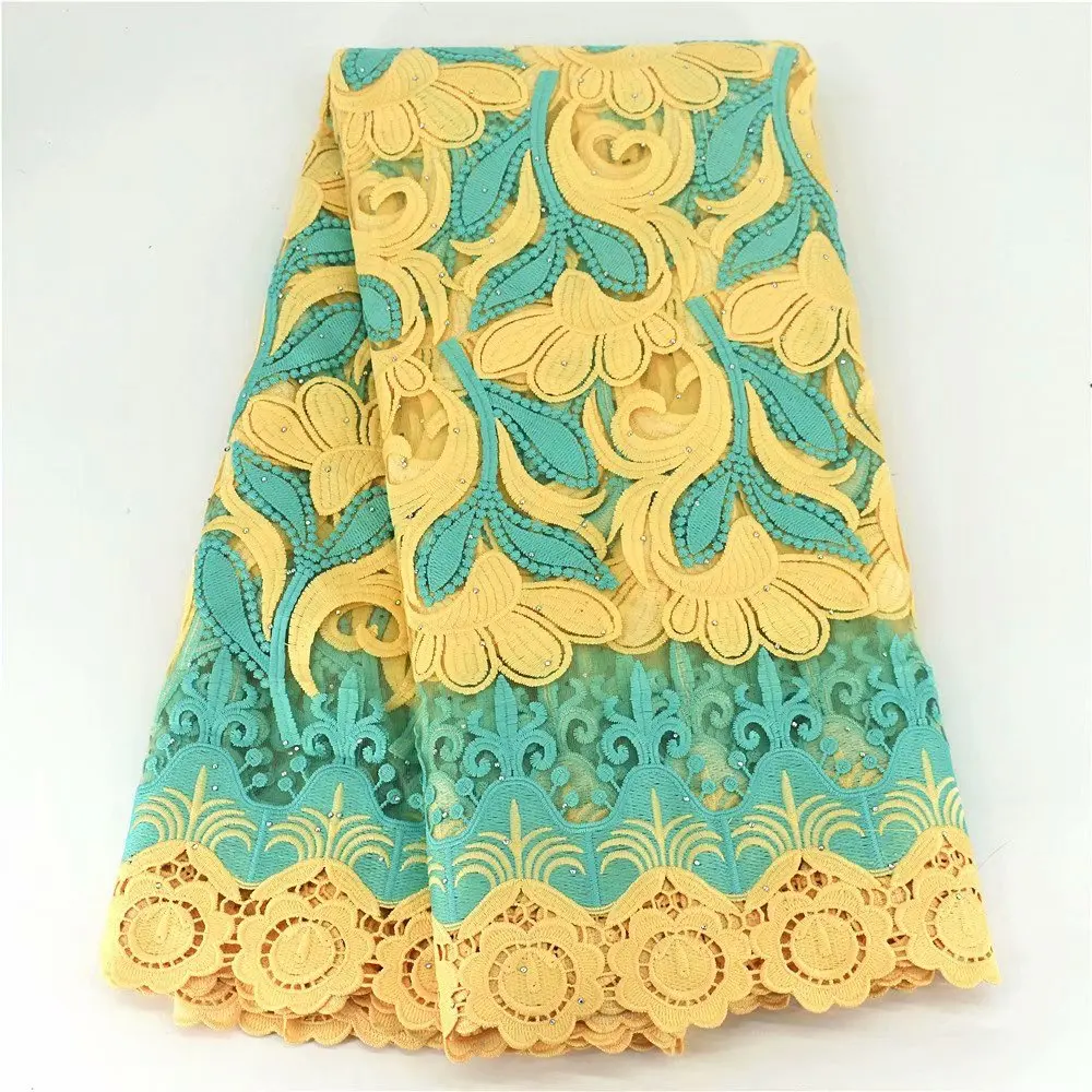 Wholesale factory price Very high quality fashion design embroidery cord net lace Africa party dress lace 5 yards, White
Wholesale factory price Very high quality fashion design embroidery cord net lace Africa party dress lace 5 yards, White