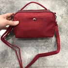 Shoulder Bags Solid Waterproof Washed Nylon Messenger bags for women 2018Crossbody mini cloth tote lady satchel bag