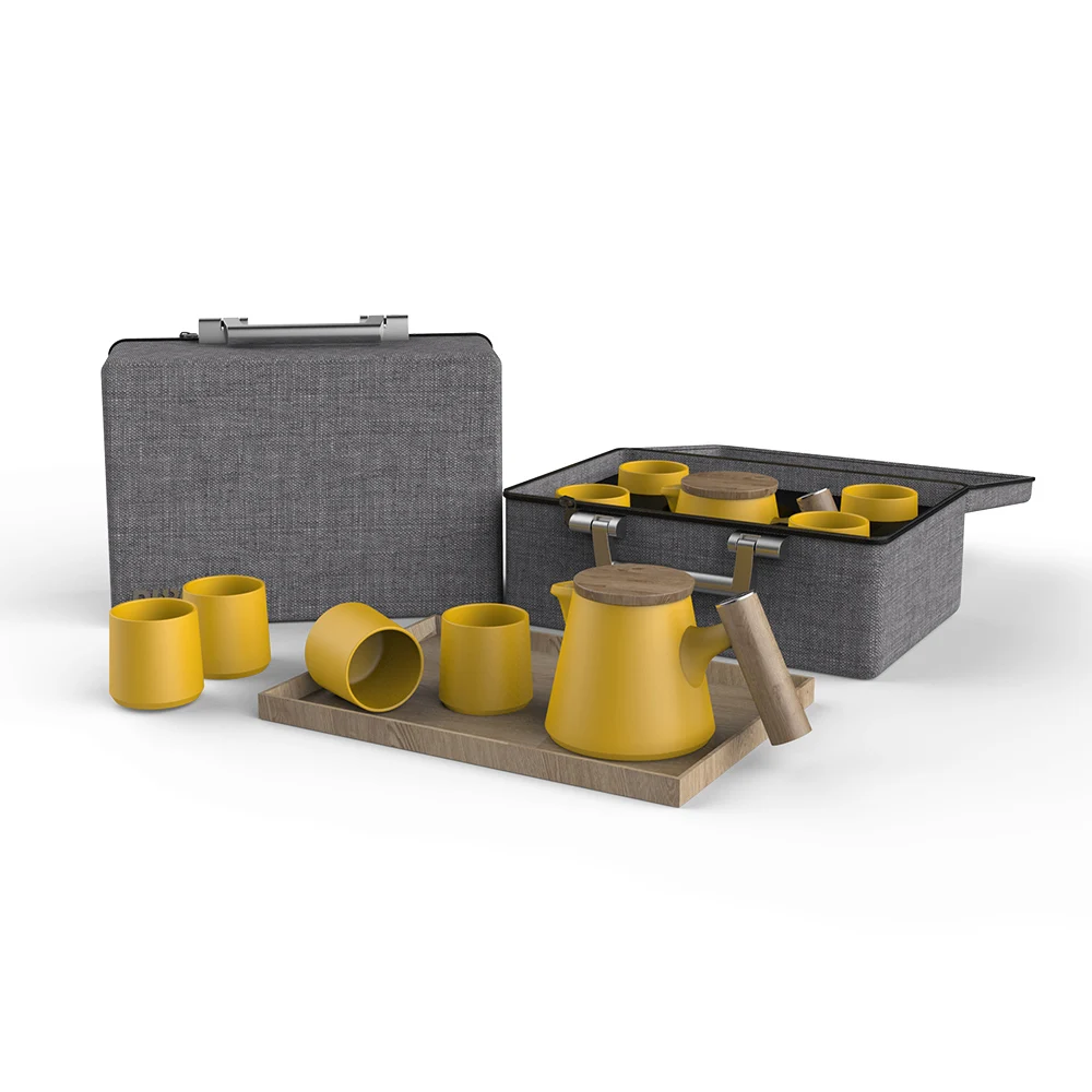 DHPO new stylish chinese ceramic tea pot set with tea cups pack in luxury suitcase
DHPO new stylish chinese ceramic tea pot set with tea cups pack in luxury suitcase