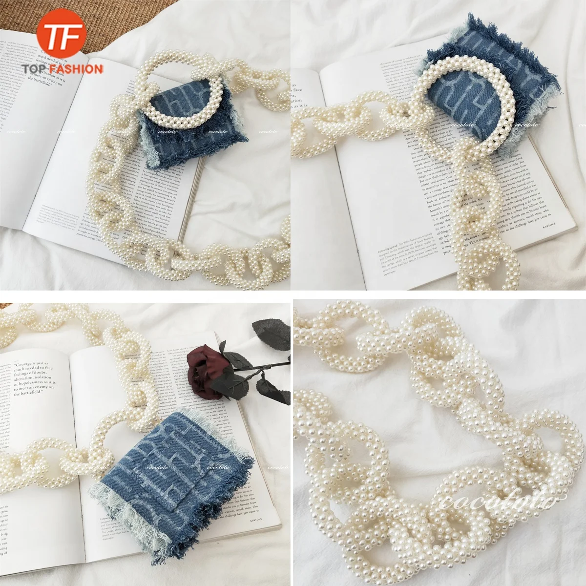 2020 Popular Mini Lipstick Purse Small Crossbody Purse Denim Fabric Bag with Pearls Long Strap, ( accept customized )
2020 Popular Mini Lipstick Purse Small Crossbody Purse Denim Fabric Bag with Pearls Long Strap, ( accept customized )