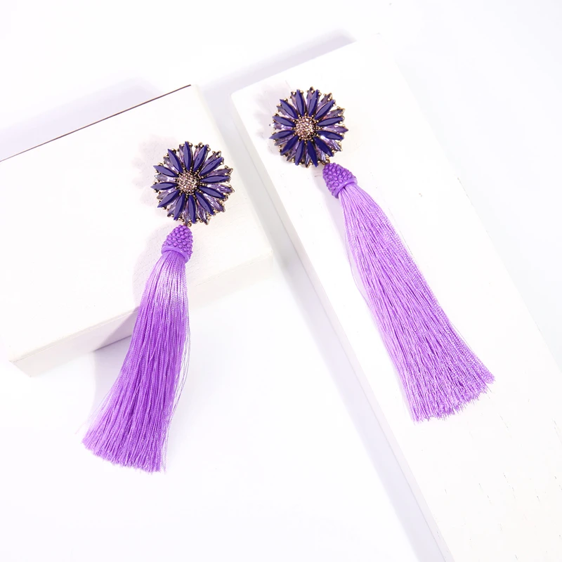 ed00954c Bohemia Purple Crystal Flower Purple Silk Thread Tassel Handmade Drop Tassel Earrings Jewelry Women, Gold
ed00954c Bohemia Purple Crystal Flower Purple Silk Thread Tassel Handmade Drop Tassel Earrings Jewelry Women, Gold