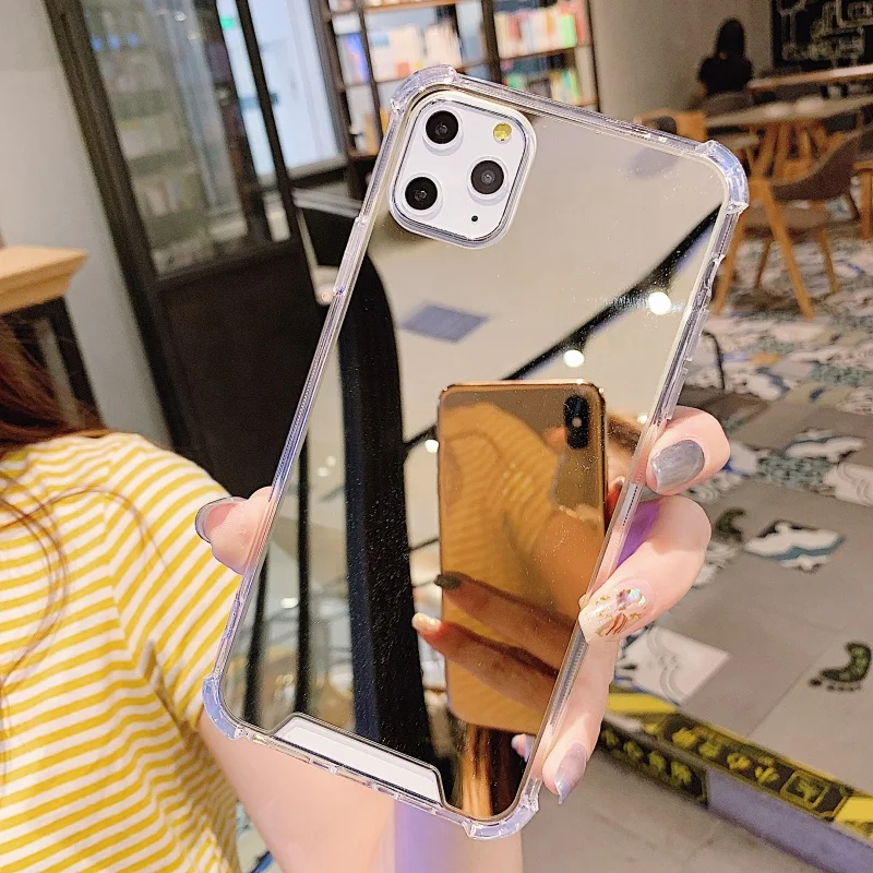 Fashion Mirror Phone Case for iPhone 12 Pro Max, Girls Women Case Rubber Silver Gold Shockproof Acrylic Plating
Fashion Mirror Phone Case for iPhone 12 Pro Max, Girls Women Case Rubber Silver Gold Shockproof Acrylic Plating