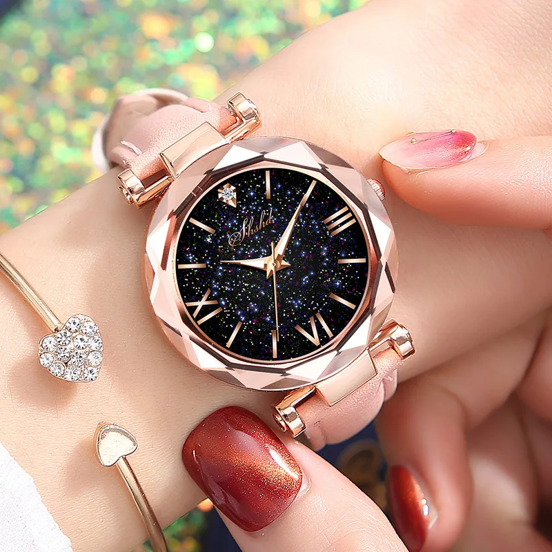 Women Casual Leather Ladies Watch Quartz Wrist Watch Starry Sky Female Clock reloj mujer relogio feminino
Women Casual Leather Ladies Watch Quartz Wrist Watch Starry Sky Female Clock reloj mujer relogio feminino