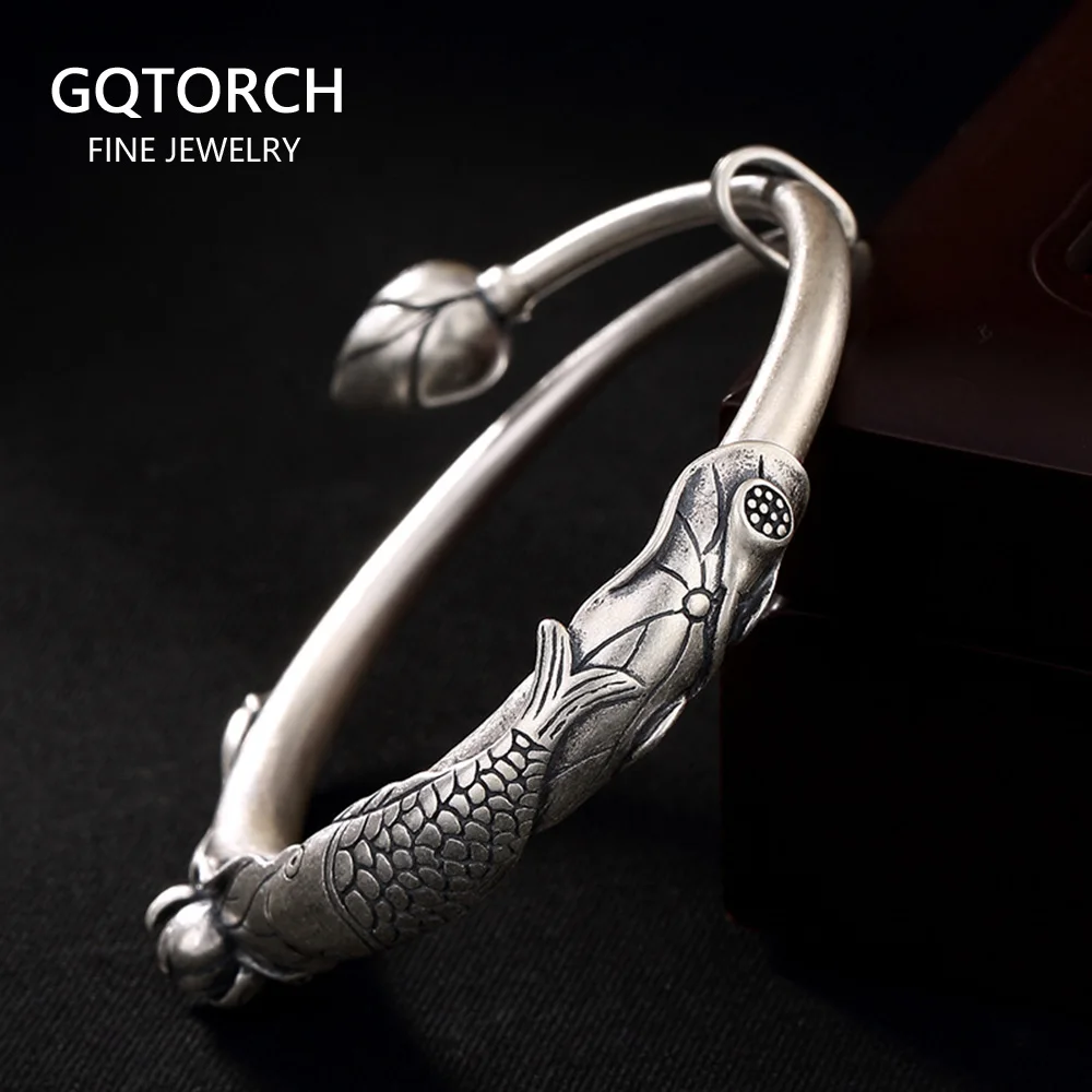 Vintage 990 Silver Fish Statement Inspirational Women Charm Bracelets Bangles For Women
Vintage 990 Silver Fish Statement Inspirational Women Charm Bracelets Bangles For Women
