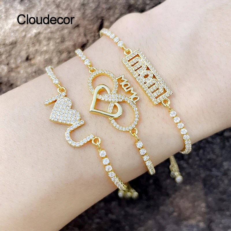 Mother's Day I Love You Mom Bracelet Creative Fashion Diamond Love Letter Mama Simple Tennis Bracelet Women Jewelry Gold Plated, Steel/gold/rose gold
Mother's Day I Love You Mom Bracelet Creative Fashion Diamond Love Letter Mama Simple Tennis Bracelet Women Jewelry Gold Plated, Steel/gold/rose gold