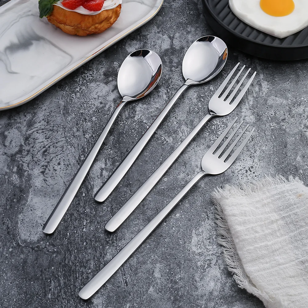 Korean stainless steel tableware knife fork spoon chopsticks tableware can be customized logo, Sliver
Korean stainless steel tableware knife fork spoon chopsticks tableware can be customized logo, Sliver