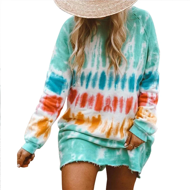 2021 trendy fashion women's printed tie-dye loose long-sleeved sweater t-shirt female round neck pullover sexy casual dress
2021 trendy fashion women's printed tie-dye loose long-sleeved sweater t-shirt female round neck pullover sexy casual dress