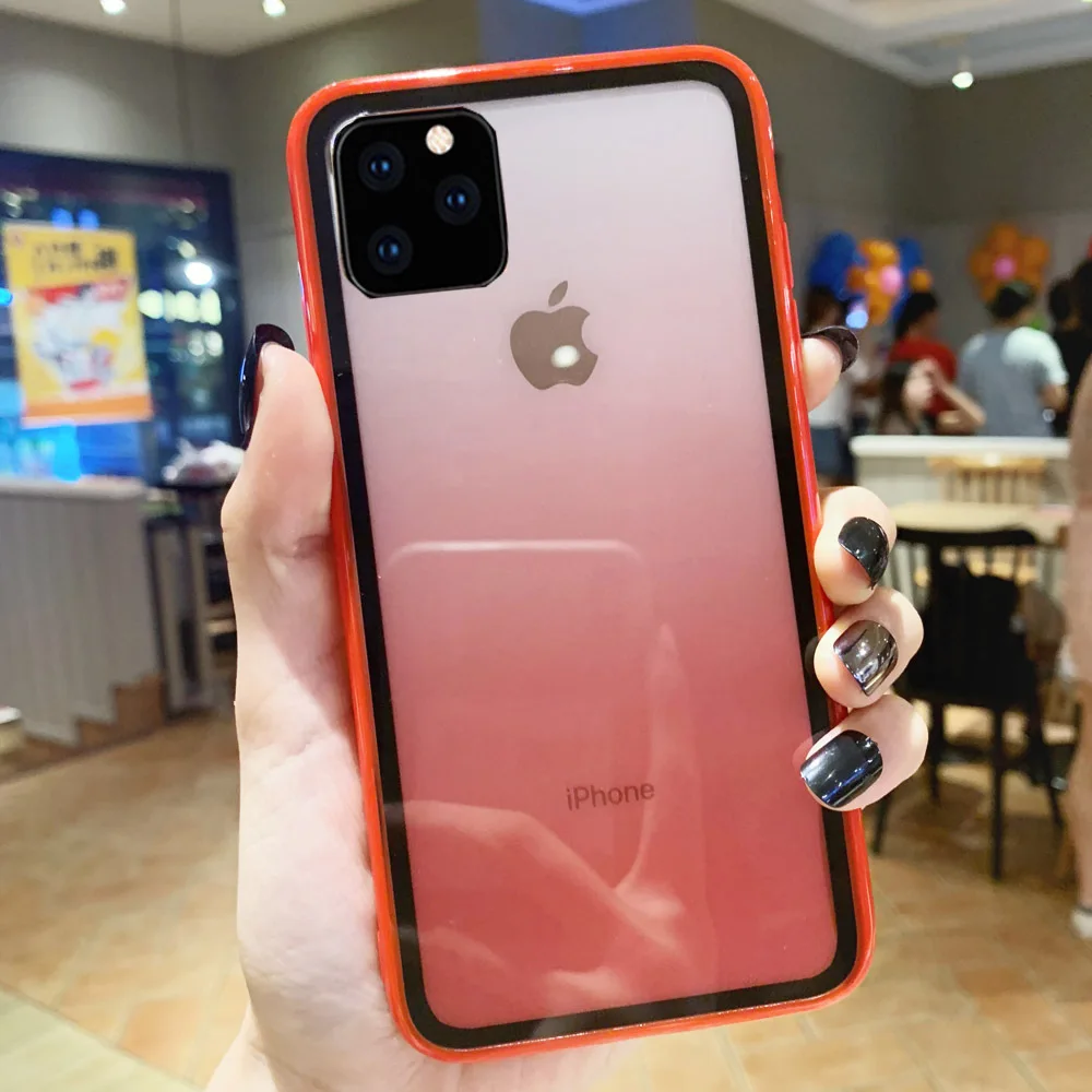 Acrylic gradient mobile phone case for iPhone 11 Pro Max New, Black, pink, green, red, orange, yellow
Acrylic gradient mobile phone case for iPhone 11 Pro Max New, Black, pink, green, red, orange, yellow