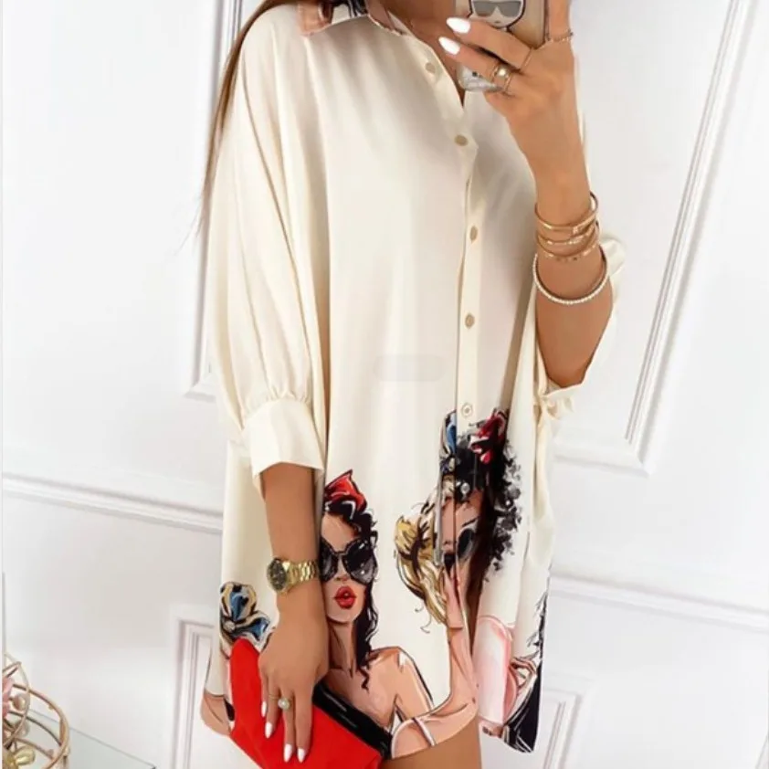 New product ideas 2021 plus size t-shirts for Women Clothing Wholesale Positioning printed long-sleeved blouse Shirt Dresses
New product ideas 2021 plus size t-shirts for Women Clothing Wholesale Positioning printed long-sleeved blouse Shirt Dresses