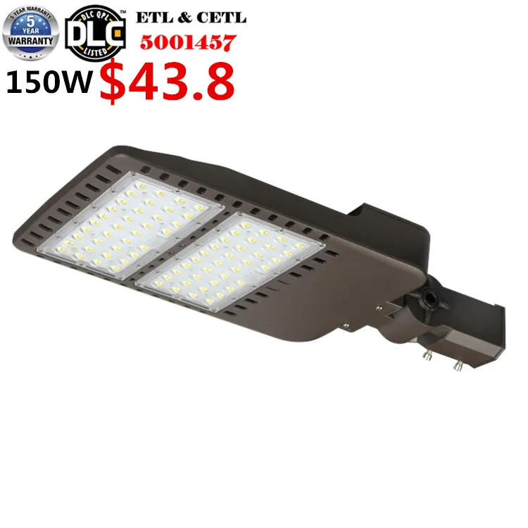 ETL cETL DLC 120V 347V 480V led pole lights 150w 200w shoebox light led parking lot lighting