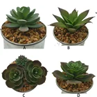 Succulent Plant Artificial Artificial Succulent Plant Galvanized Potted Succulent