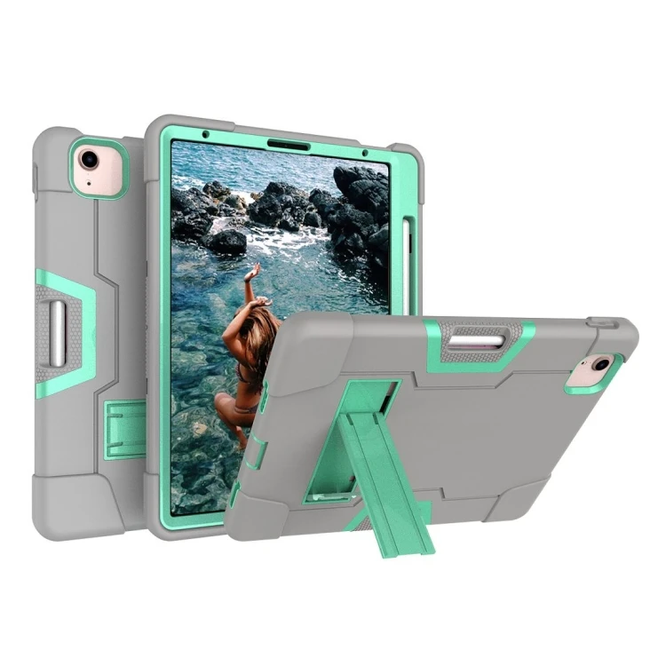 Contrast Color Robot Shockproof Silicon PC Protective Case with Holder and Pen Slot for iPad Air
Contrast Color Robot Shockproof Silicon PC Protective Case with Holder and Pen Slot for iPad Air