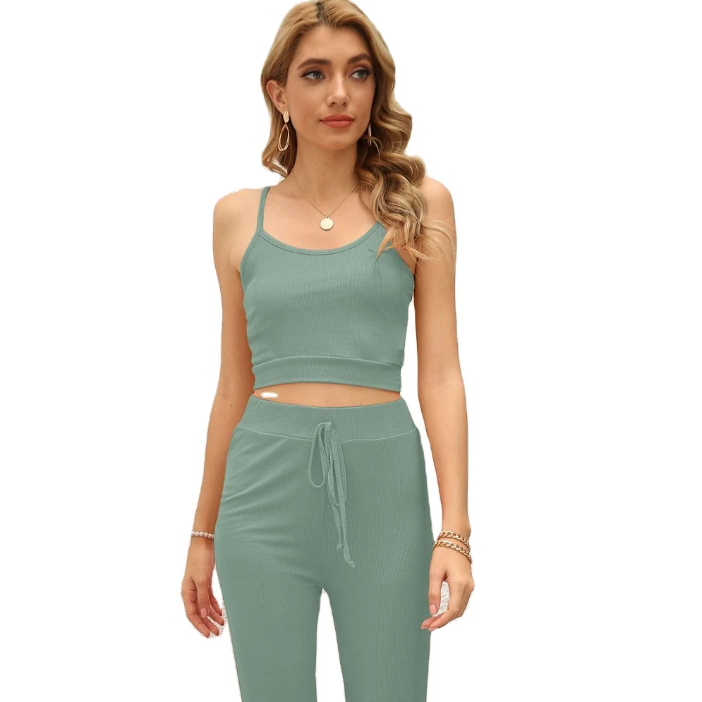 2021 spring summer clothing casual fashion Camisole pant trousers home suit outfits set women clothing 2 two piece set, 9 colors
2021 spring summer clothing casual fashion Camisole pant trousers home suit outfits set women clothing 2 two piece set, 9 colors