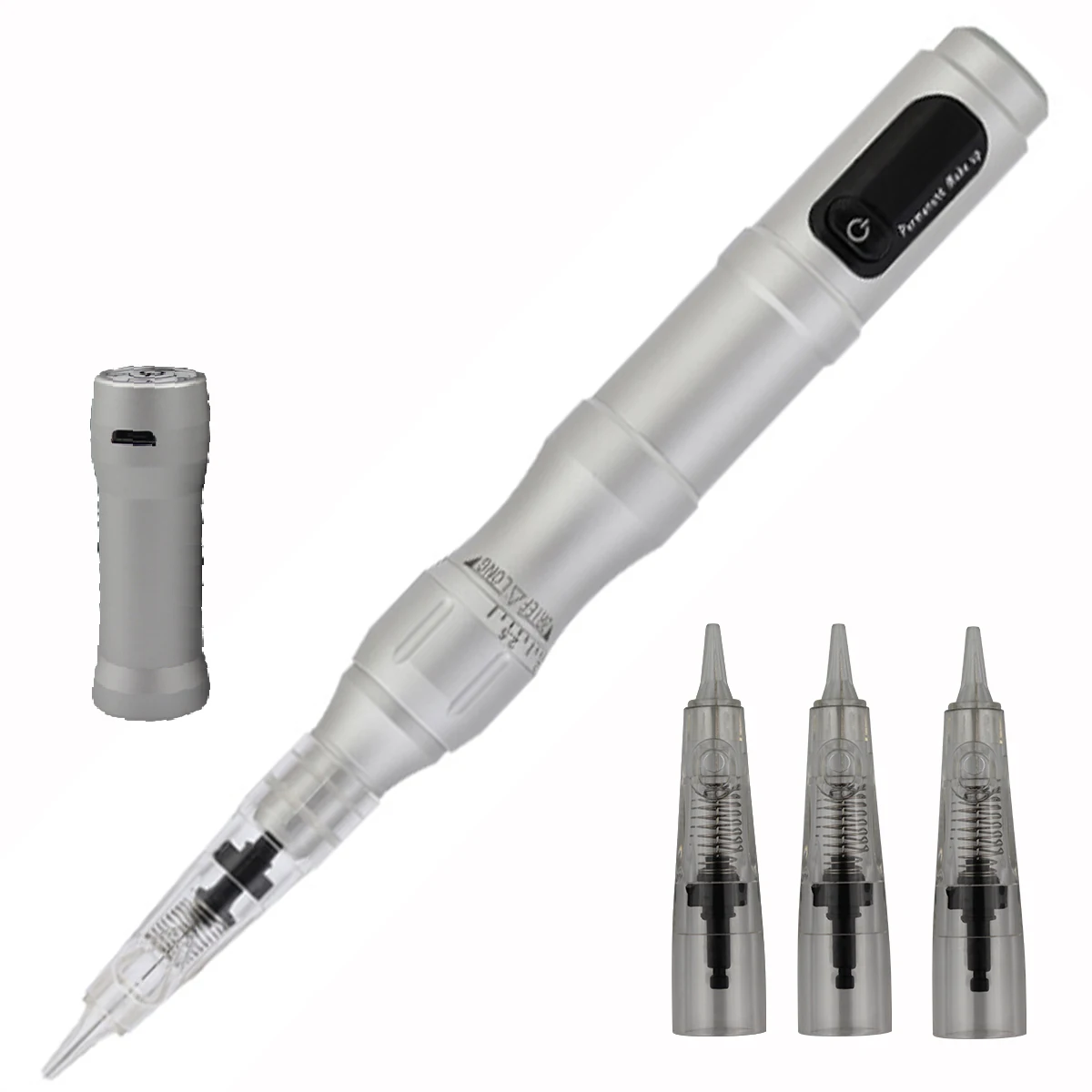 Digital Coreless Motor Wireless Permanent Makeup Microsahding Tattoo Machine 6 Speeds Light weight Spare Battery Pmu Tattoo Pen, Black/silver
Digital Coreless Motor Wireless Permanent Makeup Microsahding Tattoo Machine 6 Speeds Light weight Spare Battery Pmu Tattoo Pen, Black/silver