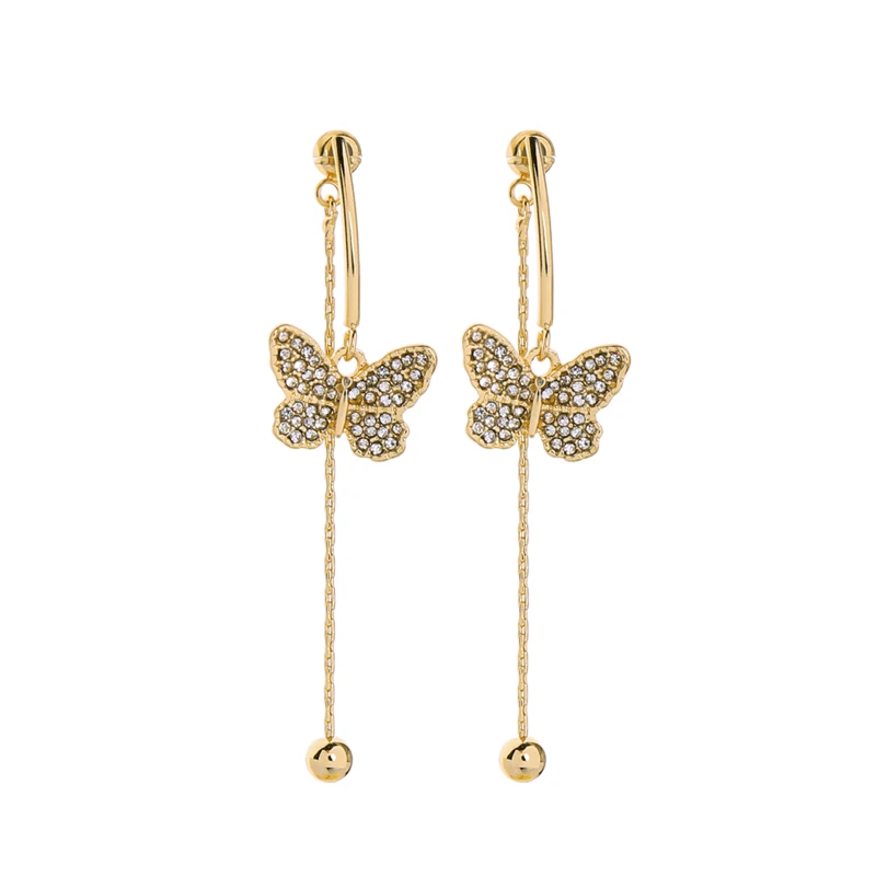 de980178-3 Korean Fascinating Gold Plated Butterfly Dangle Crystal Jewelry Women Fashion Pendant Earrings Wholesale
de980178-3 Korean Fascinating Gold Plated Butterfly Dangle Crystal Jewelry Women Fashion Pendant Earrings Wholesale