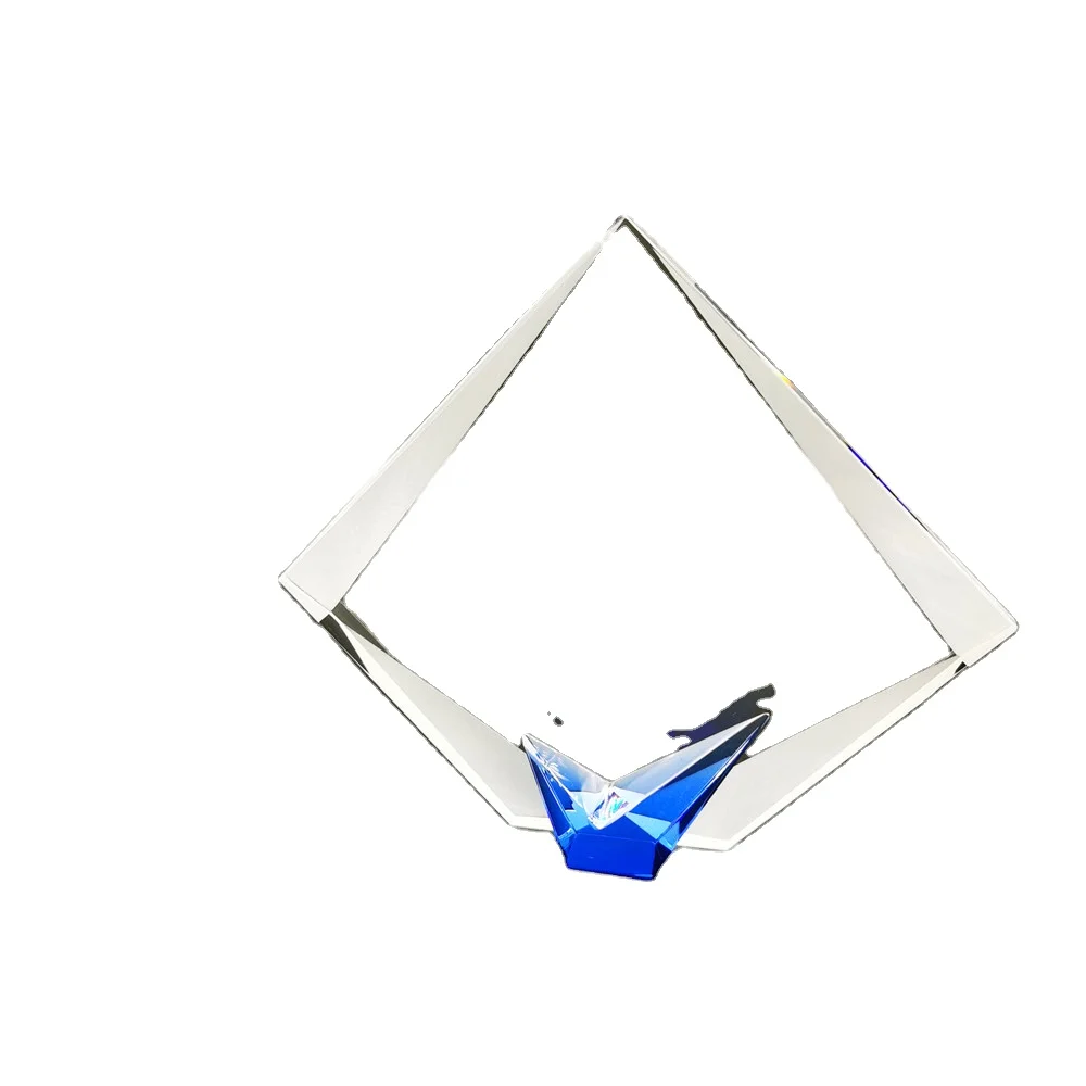 New V Crystal Prize Awards BLUE BASE, Clear