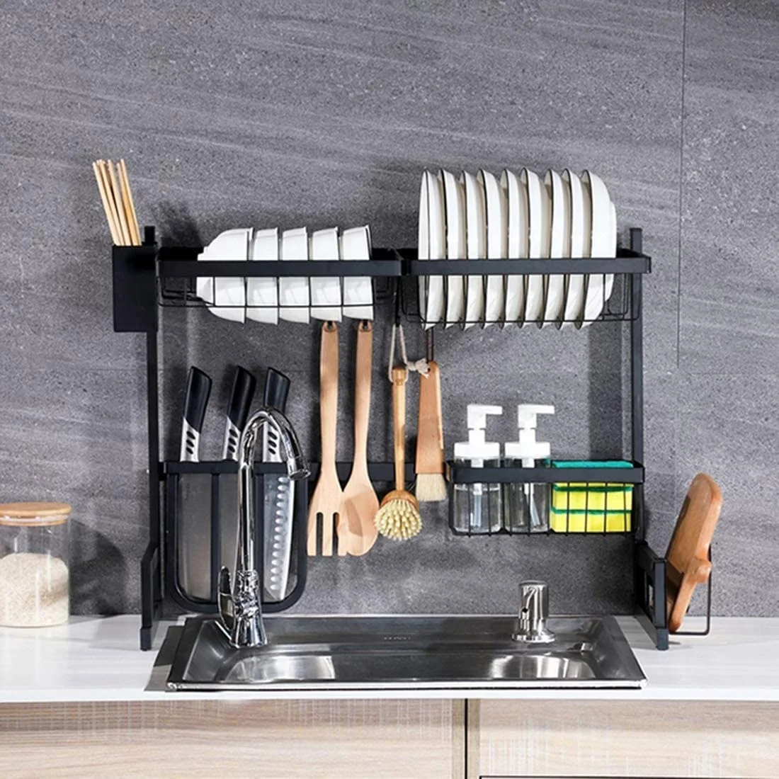 Over Sink Dish Drying Rack Kitchen Drainer Drying Sturdy Storage Shelf Tableware Rack
Over Sink Dish Drying Rack Kitchen Drainer Drying Sturdy Storage Shelf Tableware Rack