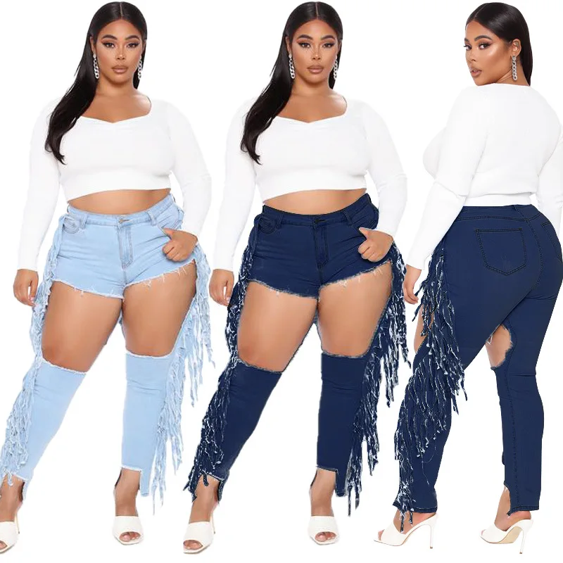 OR-21192 Plus size New arrival 2021 Women stacked tassel jeans pants and short jeans jacket outfit set for women, As pics
OR-21192 Plus size New arrival 2021 Women stacked tassel jeans pants and short jeans jacket outfit set for women, As pics