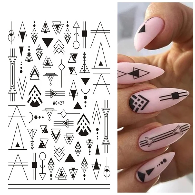 2021 new geometry nail art sticker black and white lines art design diy adhesive nail decals
2021 new geometry nail art sticker black and white lines art design diy adhesive nail decals