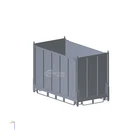 high capacity industrial foldable steel pallet box container