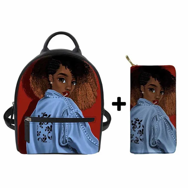 Women PU Leather Backpack College Rucksack Mini Backpack Travel Bag Afro Black Girls Teenager Rucksack Sac A Dos 2019
Women PU Leather Backpack College Rucksack Mini Backpack Travel Bag Afro Black Girls Teenager Rucksack Sac A Dos 2019
