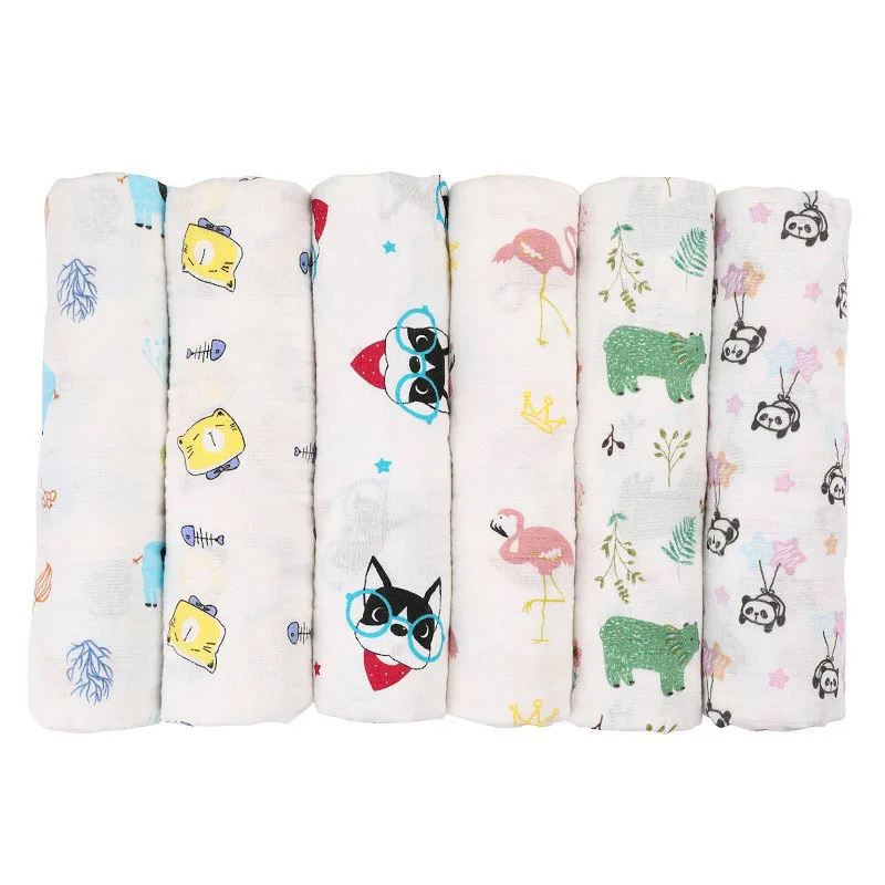 Soft organic cotton muslin knitted baby wrap swaddle blanket newborn baby blanket, As picture show
Soft organic cotton muslin knitted baby wrap swaddle blanket newborn baby blanket, As picture show
