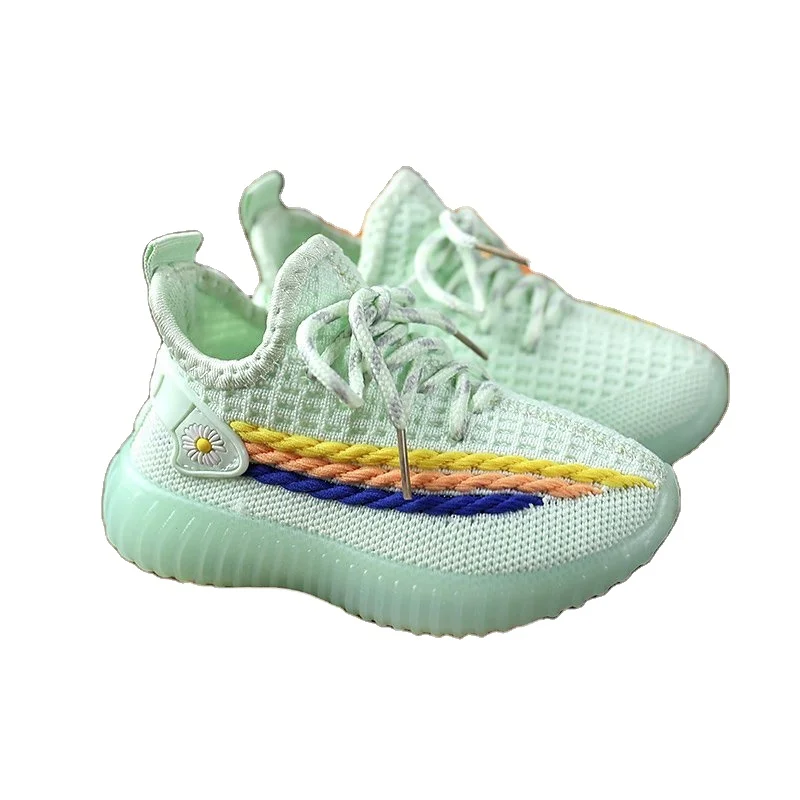 Boys Striped Flying Knitted Sneakers Coconut Shoes Girls Jelly Bottom Running Shoes 
Boys Striped Flying Knitted Sneakers Coconut Shoes Girls Jelly Bottom Running Shoes