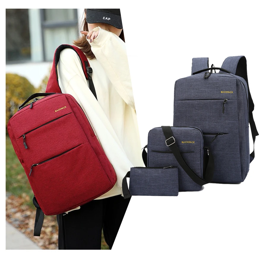 OMASKA Daily USB School Bag Set bolsos de la mochila del ordenador portatil 3 in one bag set Fashion USB Laptop Backpack Bags, Black,gray,blue,red
OMASKA Daily USB School Bag Set bolsos de la mochila del ordenador portatil 3 in one bag set Fashion USB Laptop Backpack Bags, Black,gray,blue,red