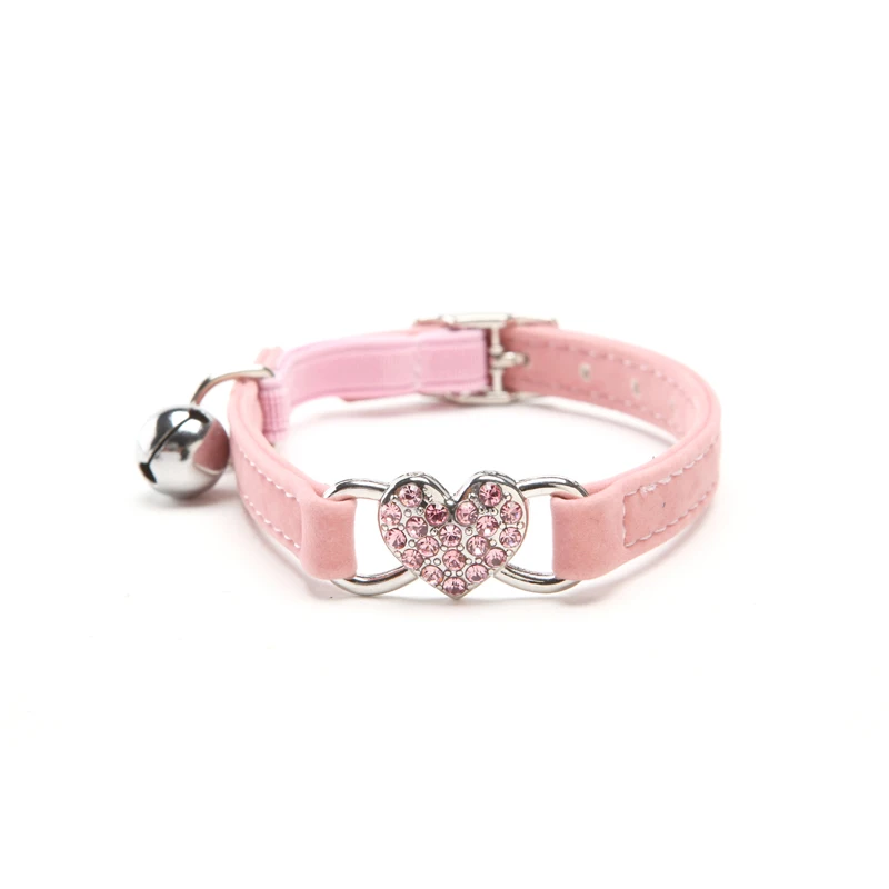 Fashion Rhinestone Heart Soft Velvet Cat Collar for Small Dog Cat Pet Collar
Fashion Rhinestone Heart Soft Velvet Cat Collar for Small Dog Cat Pet Collar