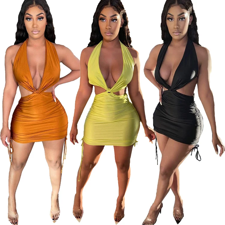 Wholesale Hot Selling Women Summer Hanging Neck Clubwear Skirt Backless Hip Sexy Dresses, Orange,black,yellow
Wholesale Hot Selling Women Summer Hanging Neck Clubwear Skirt Backless Hip Sexy Dresses, Orange,black,yellow