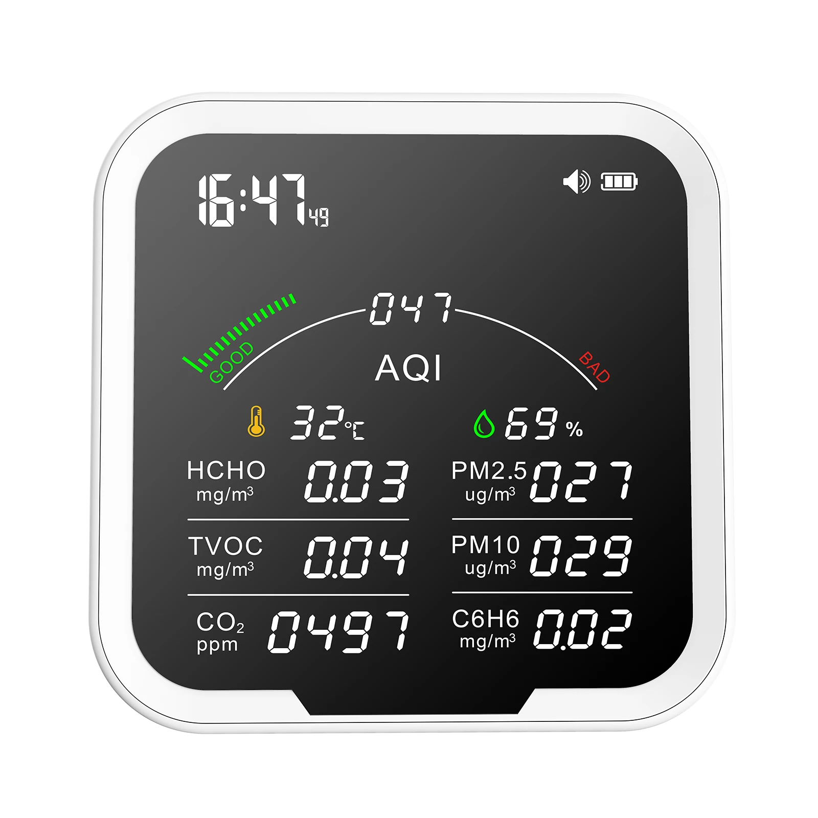 2023 Hot-selling Household Digital PM2.5 Sensor indoor Air Quality Monitor Co2 Monitor Pm10 Meter Air Pollution Sensor
2023 Hot-selling Household Digital PM2.5 Sensor indoor Air Quality Monitor Co2 Monitor Pm10 Meter Air Pollution Sensor