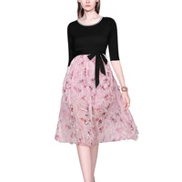 Ready-made pink tassel floral sweet round collar high waist three quarter sleeve lace-up ladies summer fashion casual dresses
Ready-made pink tassel floral sweet round collar high waist three quarter sleeve lace-up ladies summer fashion casual dresses