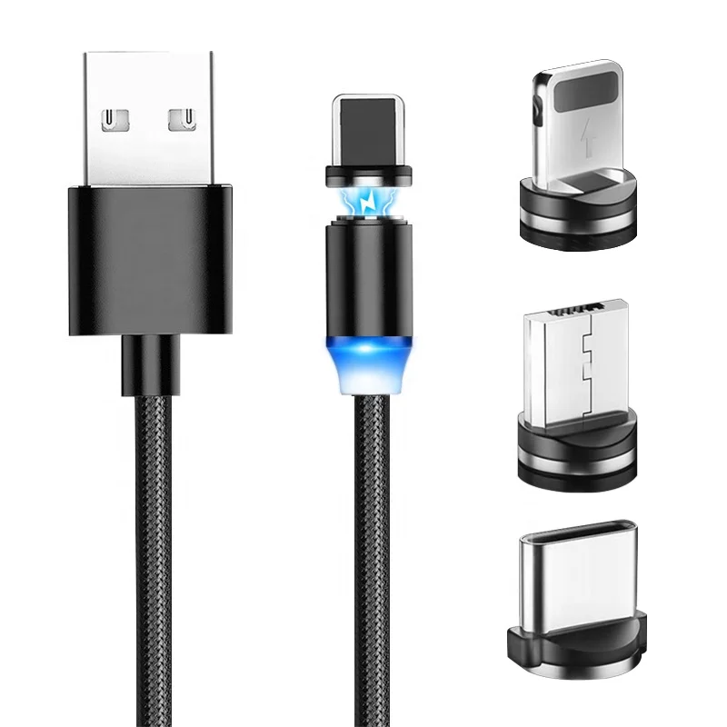 3 in 1 fast magnet rotate type c micro usb charging cable magnetic charger for mobile phone, Option
3 in 1 fast magnet rotate type c micro usb charging cable magnetic charger for mobile phone, Option