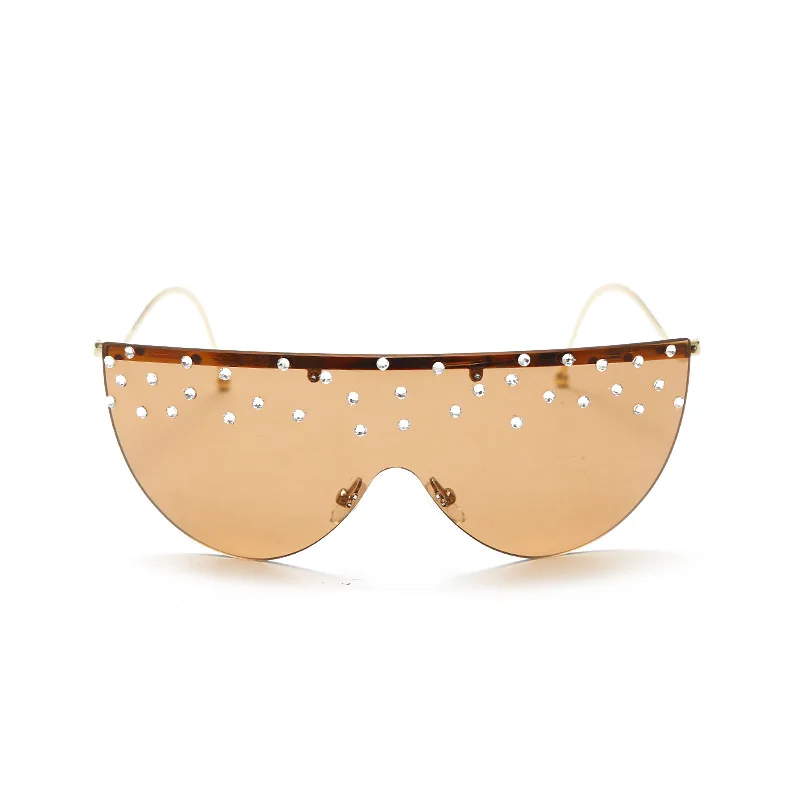 Fashion Designer Women Gold Leg Half Frame Rimless Oval Metal Sunglasses Handmade Diamond Bling Bling Shades Glasses Sun Glasses 
Fashion Designer Women Gold Leg Half Frame Rimless Oval Metal Sunglasses Handmade Diamond Bling Bling Shades Glasses Sun Glasses