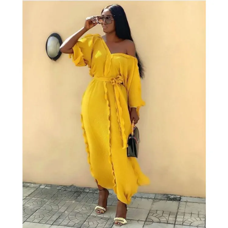HJ BADR0006 Plain Color African Casual V-Neck Ruffles Half-Sleeved Long Dresses Chiffon Pearl, Orange, red, green, navy, yellow
HJ BADR0006 Plain Color African Casual V-Neck Ruffles Half-Sleeved Long Dresses Chiffon Pearl, Orange, red, green, navy, yellow