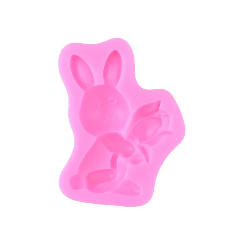 pink reusable lovely flower rabbit 3 d silicone pastry accesories los productos de chocolate mold travel cake, As picture
pink reusable lovely flower rabbit 3 d silicone pastry accesories los productos de chocolate mold travel cake, As picture