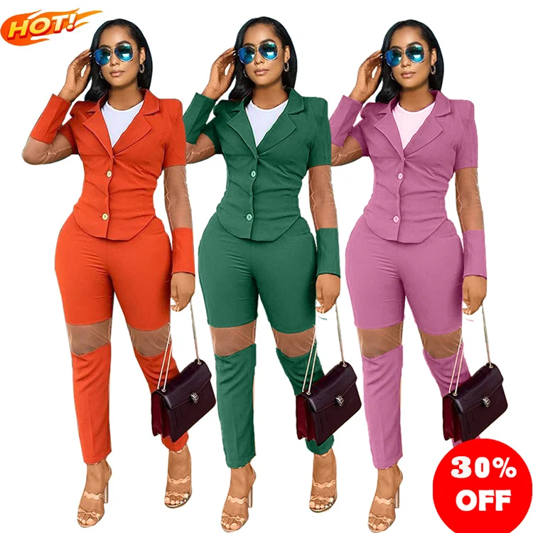 Women clothing winter 2021 Fashion casual suit stitching organza two-piece suit pants sets women
Women clothing winter 2021 Fashion casual suit stitching organza two-piece suit pants sets women