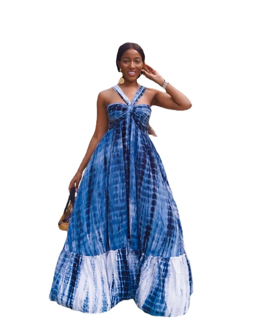 High Waist Strapless Sexy Sleeveless Long Slip Suspender Sun Dress Full Printed Casual Summer Party Dress Womens Dresses, Blue
High Waist Strapless Sexy Sleeveless Long Slip Suspender Sun Dress Full Printed Casual Summer Party Dress Womens Dresses, Blue